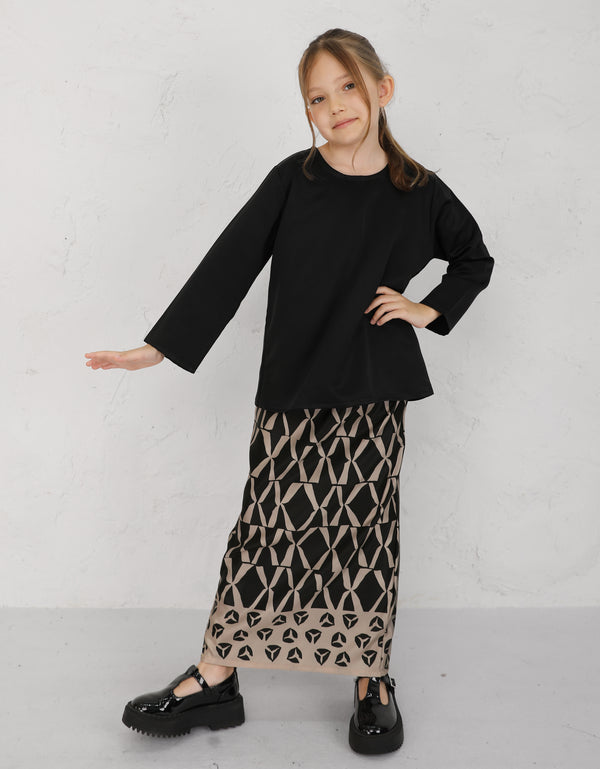 KIDS BAJU KURUNG KEDAH SAMARA (BLACK)